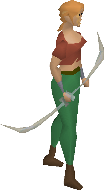 Crystal bow equipped