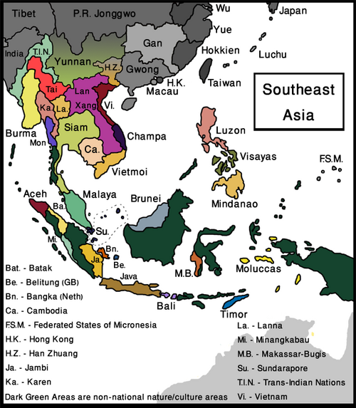 Map Southeast Asia (VegWorld)