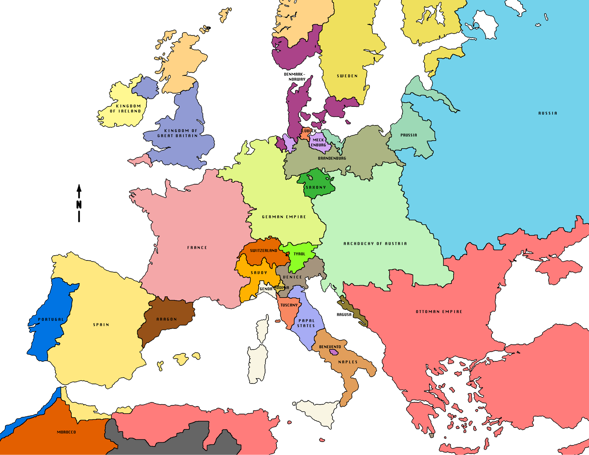 Image - Europe Map 1850 (VOE)