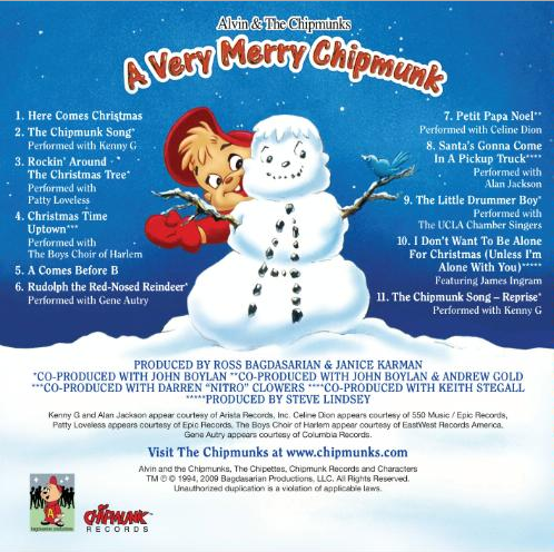 image a very merry chipmunk back cover png alvin and alvin and the chipmunks christmas cd