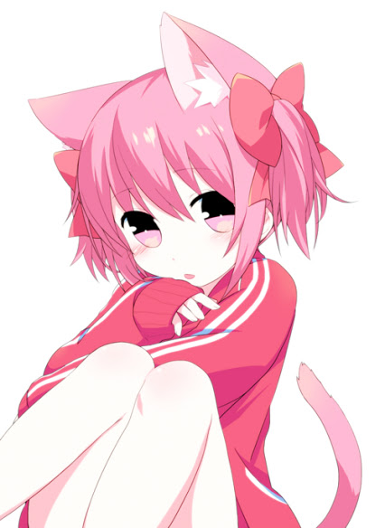 anime girl hot pink hair