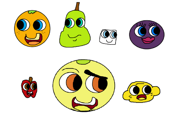 Image - Annoying Orange Cast as Cartoons.png | Annoying Orange Wiki