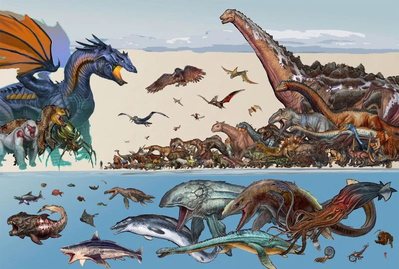 Image 800pxSize Comparison June.jpg ARK Survival Evolved Wiki