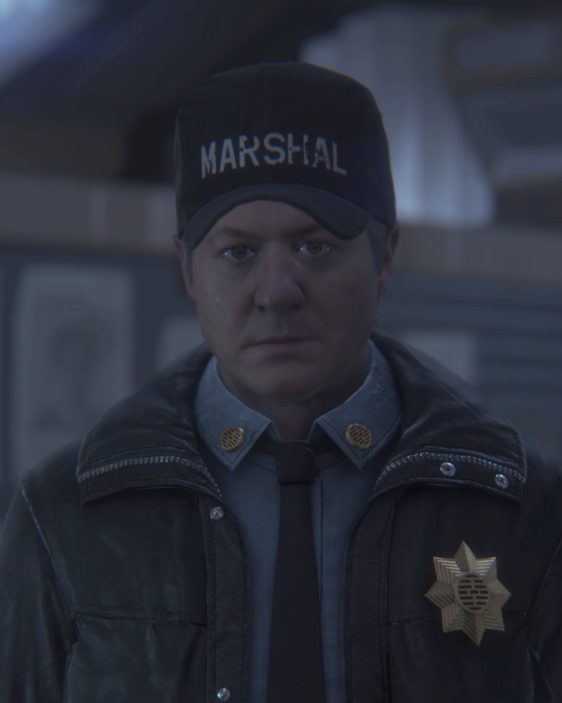 Marshal Waits as he appears in Alien: Isolation