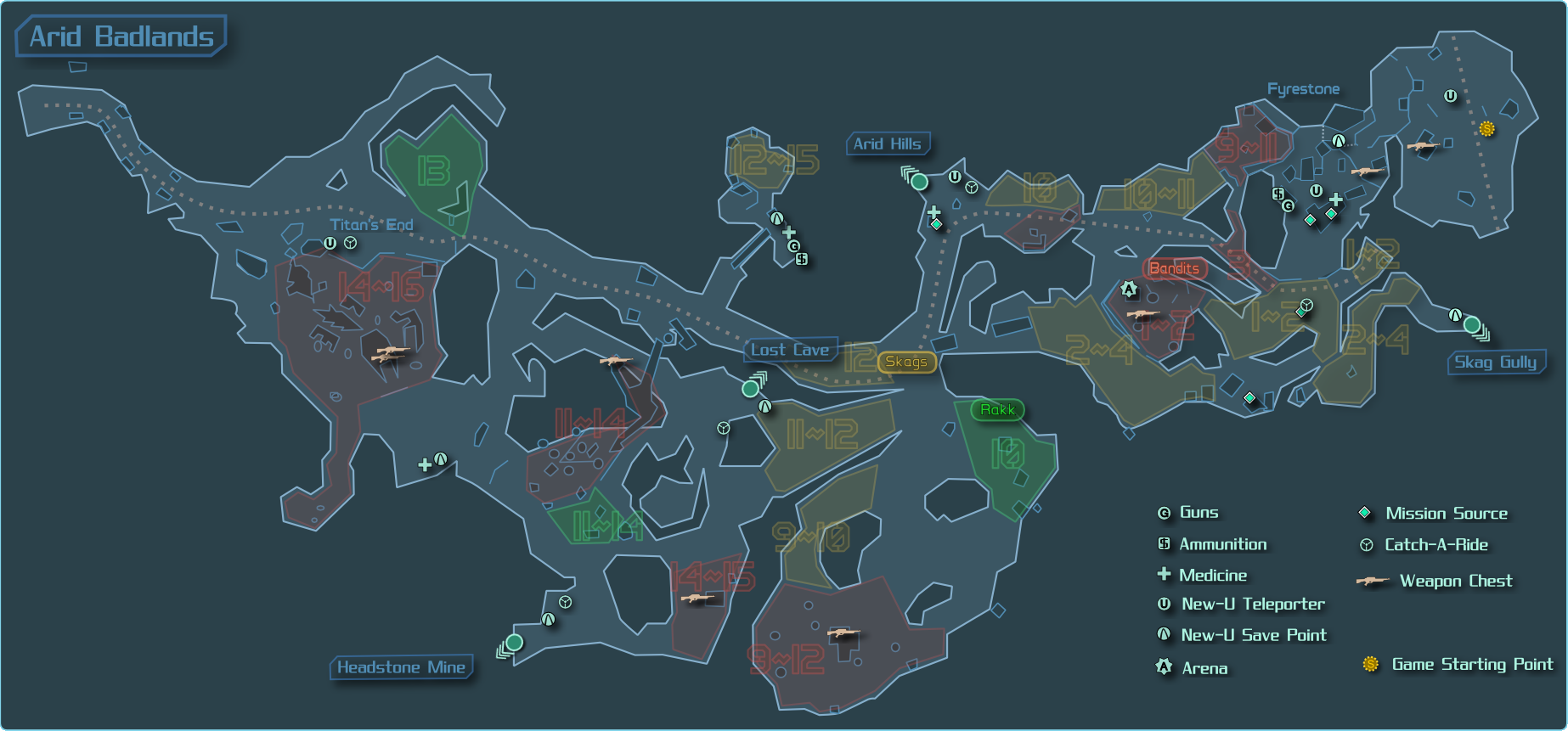 Image - The Arid Badlands Map.png | Borderlands Wiki | Fandom powered