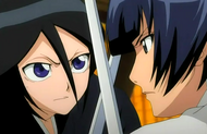Soifon clashes with Rukia
