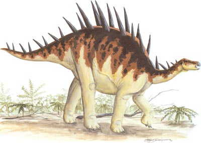 dinosaur with spikes on his tail