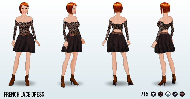 FrostyNightSpin - French Lace Dress