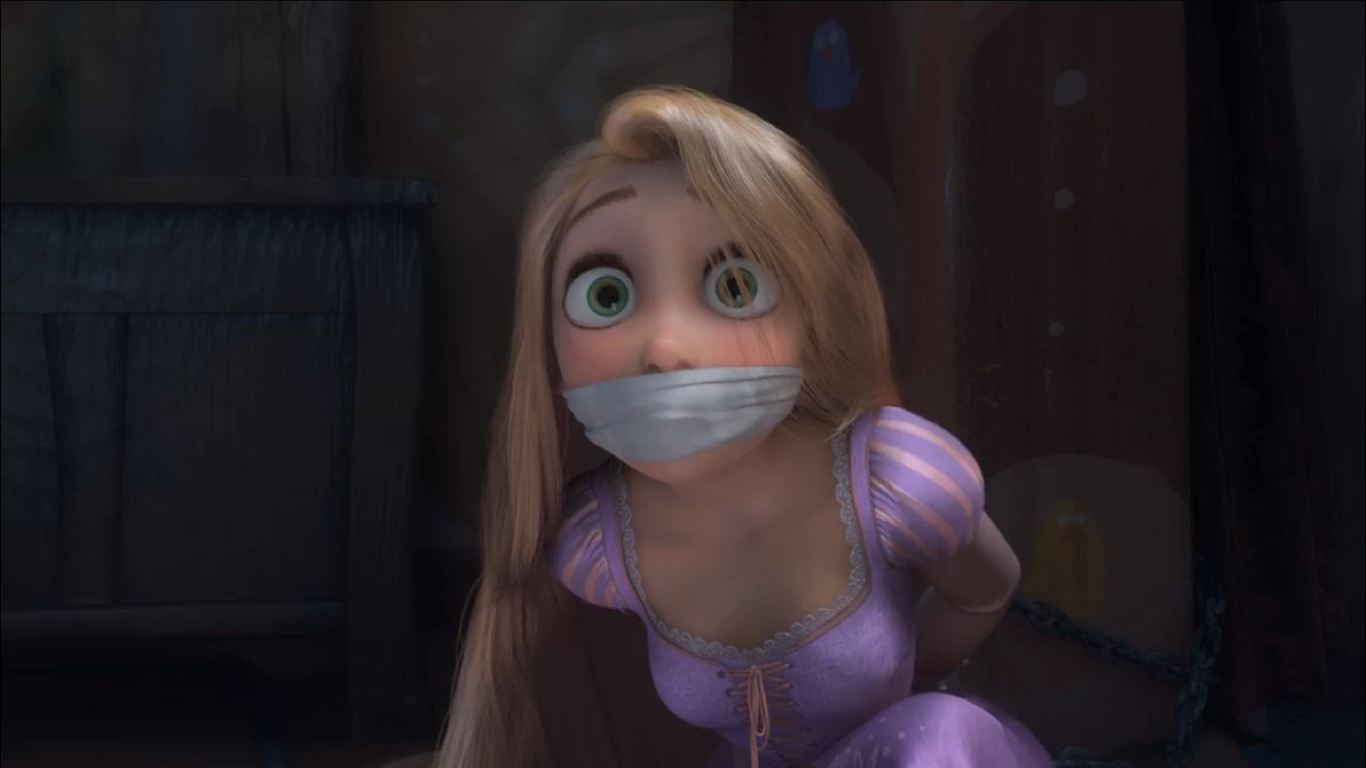 Рапунцель gagged