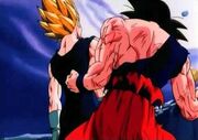 Vegeta davanti a Goku