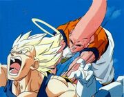 Majin Bu colpisce Vegeta