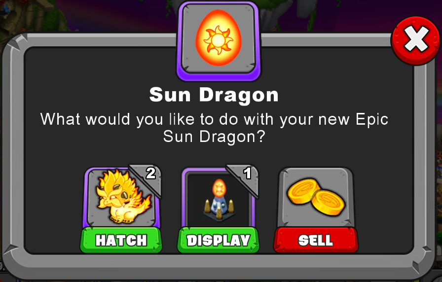 Dragonvale Sun Dragon Success Chart