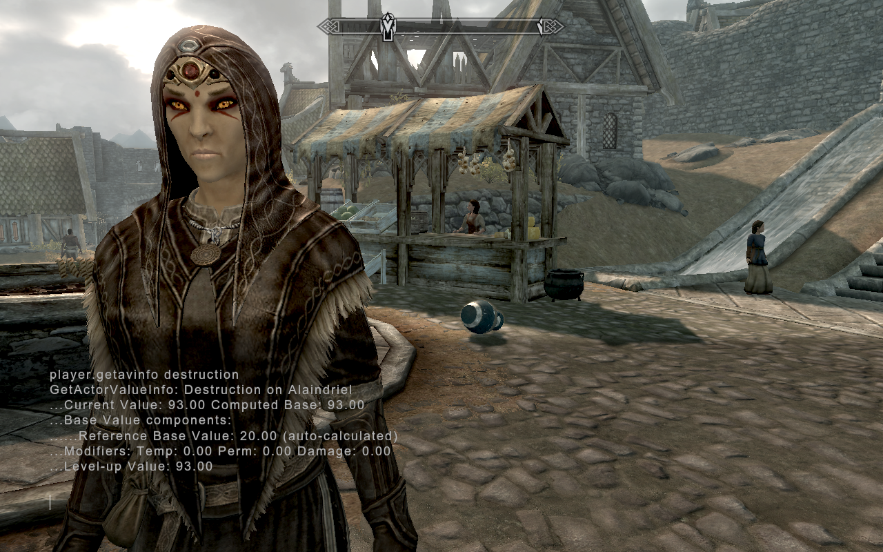 how to scroll up in skyrim console