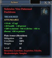 Nektulos Vine Patterned Pauldrons