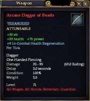 Arcane Dagger of Beasts