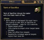Taint sac