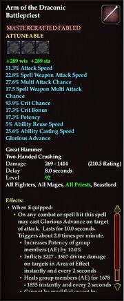 Arm of the draconic battlepriest
