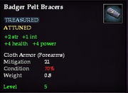 Badger Pelt Bracers