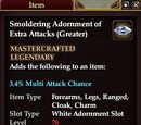 Smoldering Adornment of Extra Attacks (Greater)
