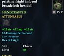 Pristine fright imbued broadcloth hex doll