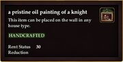 A pristine oil painting of a knight