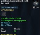 Pristine chaos imbued cloth hex doll