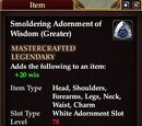 Smoldering Adornment of Wisdom (Greater)