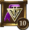 Icon Achievement purple triangle medal 10