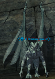An obsidian gargoyle