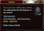 Tan Galvanic Effluxator Attire