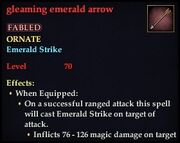 Gleaming emerald arrow