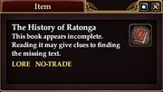 The History of Ratonga (Quest Starter)