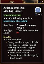 Astral Adornment of Mending (Lesser)