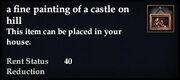 A fine painting of a castle on a hill