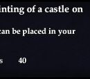 A fine painting of a castle on a hill