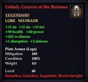 Unholy Greaves of the Ruinous