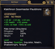 Shoulder klakanon gearmaster pauldrons