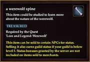 A werewolf spine