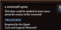 A werewolf spine