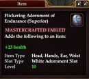 Flickering Adornment of Endurance (Superior)