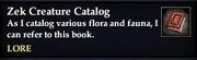 Zek Creature Catalog