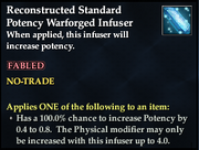 Reconstructed Standard Potency Warforged Infuser