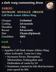 A dark warg summoning drum