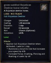 Green-saddled Rujarkian Destrier horse whistle