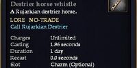 Green-saddled Rujarkian Destrier horse whistle