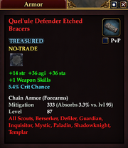 Quel'ule Defender Etched Bracers