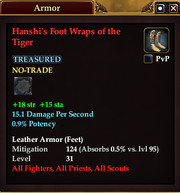 Hanshi's Foot Wraps of the Tiger