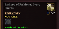 Earhoop of Fashioned Ivory Shards