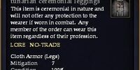 Tunarian ceremonial leggings