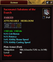 Sacrosanct Sabatons of the Exarch
